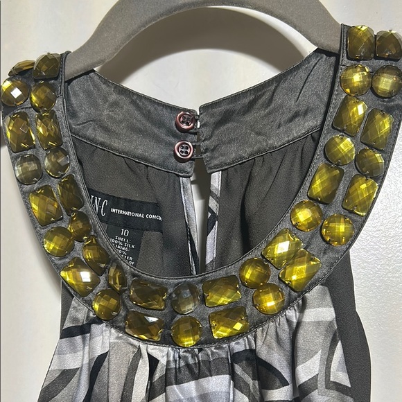 INC International Concepts Black and White Sleeveless Halter Maxi Dress - Picture 3 of 5